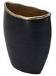 A & B Home Black/Gold Flower Vase with Curved Rim-1