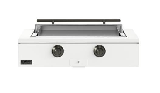 Caliber™ Rockwell Social 42" Matte White Built-In Liquid Propane Outdoor Griddle with Pewter Hardware-0