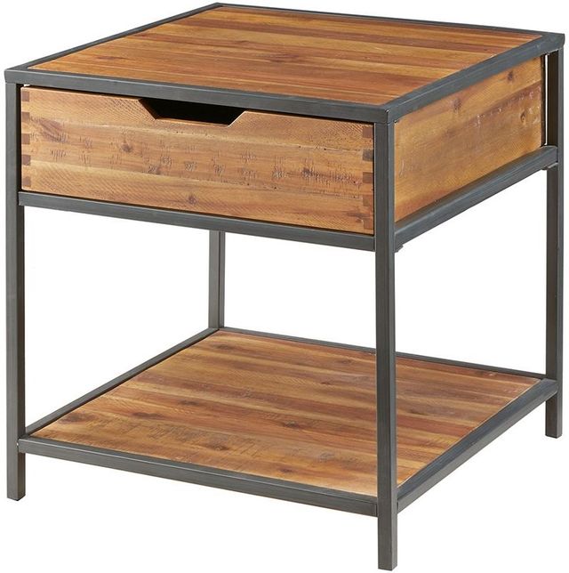Olliix by Madison Park Natural/Graphite Hudson End Table-2