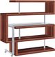 ACME Furniture Buck II Chrome/Walnut High Gloss Writing Desk-2