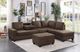 Homelegance® Maston 3-Piece Brown L-Shape Reversible Sectional with Ottoman-1