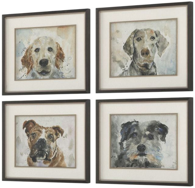 Uttermost® Dog Days 4-Piece Framed Print Art Set-3