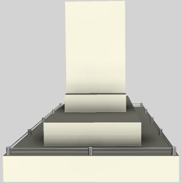 Vent-A-Hood® 54" Biscuit Contemporary Island Range Hood-1