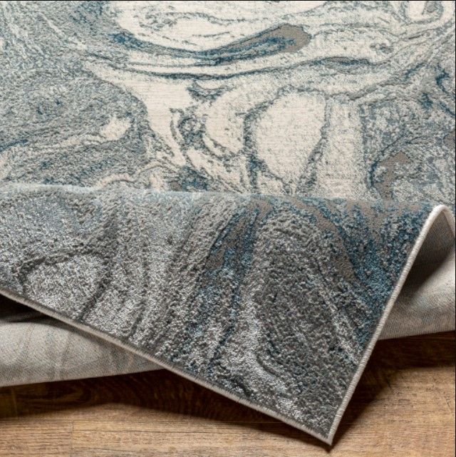 Surya Impulse Gray/Deep Teal 4'x6' Area Rug-3