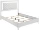 Coaster® Cassia 4-Piece White High Gloss Eastern King Bedroom Set-1