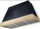 AGA Euclid 48" Gloss Black Wall Mounted Range Hood with Brushed Brass Trim-0