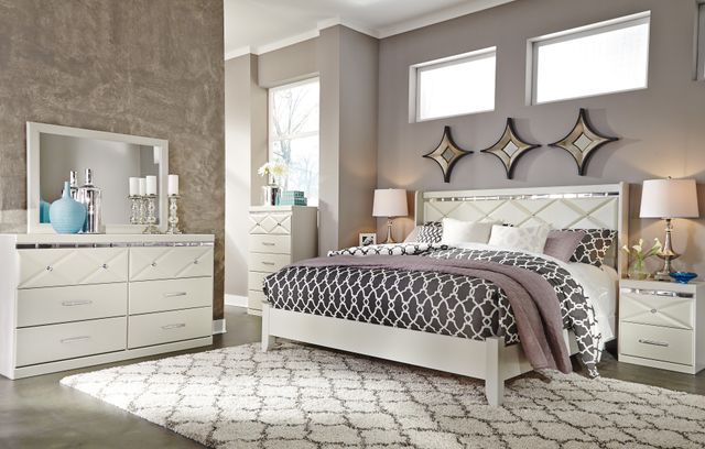 Signature Design by Ashley® Dreamur 2-Piece Champagne King/California King Panel Headboard Bed Set-3