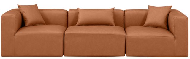 Meridian Furniture Cube 3-Piece Cognac Modular Sectional Sofa-1