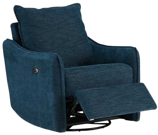 Signature Design by Ashley® McBurg Navy Swivel Power Recliner-4