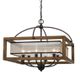 Cal® Lighting & Accessories Square 6-Light Wood Chandelier-0