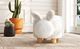 Elements International Animal Stools White Rabbit Storage Youth Stool-1
