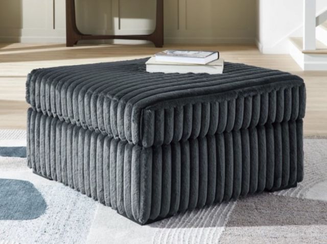 Signature Design by Ashley® Midnight-Madness Gunmetal Oversized Accent Ottoman-1