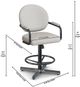 Chromcraft Customizable Astra Swivel Tilt Counter Height Dining Stool-2