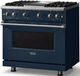 Viking® 5 Series 36" Slate Blue Pro Style Gas (LP) Range with Polished Chrome Trim-2