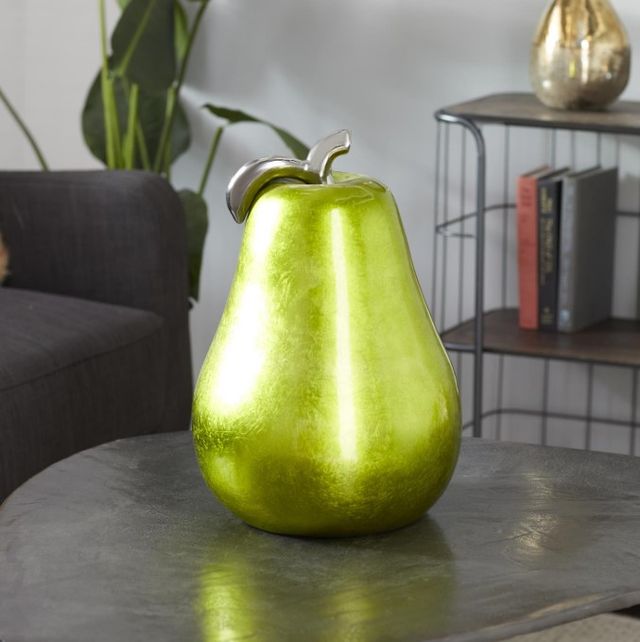 Deco Marche Green Pear Sculpture-3