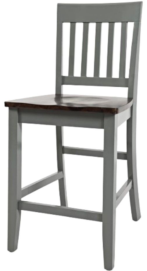 Jofran Inc. Decatur Lane Autumn Brown/Gray Counter Stool-2