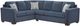 Affordable Furniture 3861 Woodland 2-Piece Navy L-Shape Sectional-0