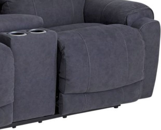 HomeStretch Showtime Graphite Power Reclining Loveseat with Power Headrest and Lumbar-2