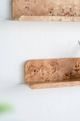 A & B Home Natural Brown Burl Wood Floating Wall Shelf-4