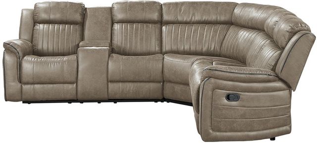 Homelegance® Centeroak 3-Piece Sandy Brown Manual Reclining Sectional-3