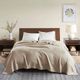 Olliix by Madison Park 100% Certified Egyptian Cotton Khaki Full/Queen Blanket-3