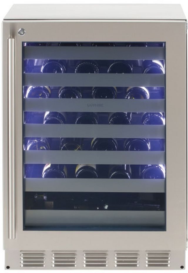Sapphire Series 5 5.1 Cu. Ft. Stainless Steel Wine Cooler-0