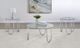 Coaster® Beller 3-Piece Round Tempered Glass Top Coffee Table with Chrome Base-1
