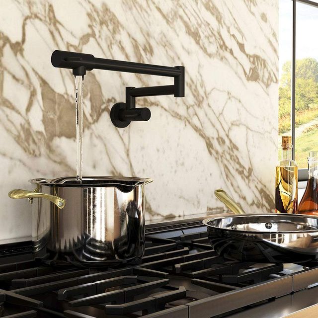 ZLINE Autograph Edition Matte Black Gemini Pot Filler-1
