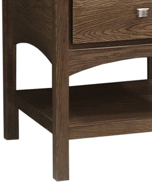 Wolfcraft Furniture Mcmillan Brown 1-Drawer End Table-1