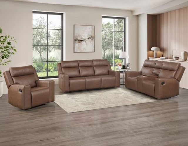 Steve Silver Co. Barron 3-Piece Brown Manual Reclining Sofa Set-1
