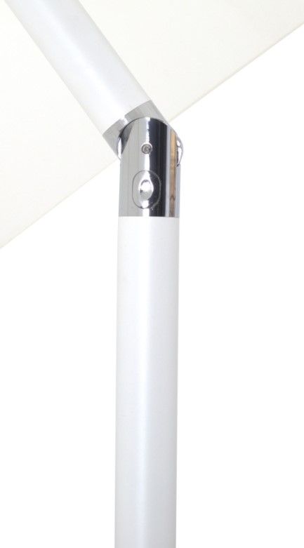 Meridian Furniture Fiji Matte Black/Matte White/White Aluminum Outdoor Patio Umbrella and Base-4
