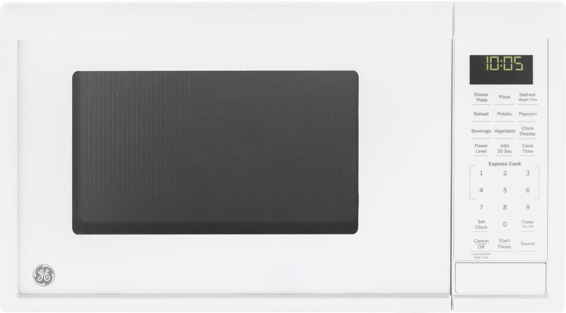 GE® 0.9 Cu. Ft. White Countertop Microwave