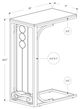 Monarch Specialties Inc. Black Top Accent Table with Grey Metal Base-3