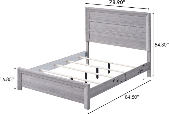 Crown Mark Adelaide Driftwood King Panel Bed-3