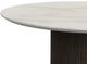 Elements International Sylvie White Coffee Table with Dark Brown Base-2