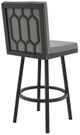 Armen Living Gem 30" Gray Swivel Bar Stool-1