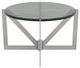 Riverside Furniture Jano Silver Round Glass Top Coffee Table with Forged Metal Base-2
