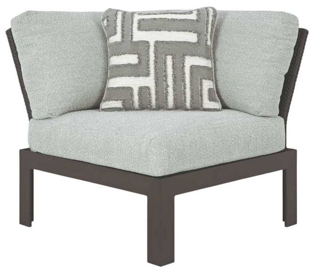 Signature Design by Ashley® Beachloft 5-Piece Black/Gray Aluminum/Fabric Outdoor Sectional-2
