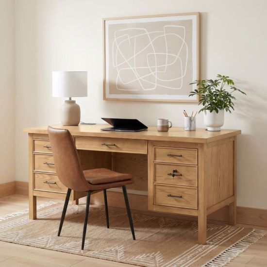 Coaster® Vermes Light Ash Computer Desk with Power Outlet-1