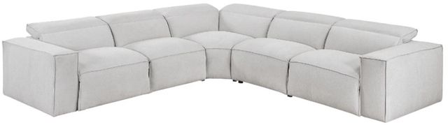 Homelegance® Phoebe 5-Piece Light Gray Modular Power Reclining Sectional with Power Headrests-0