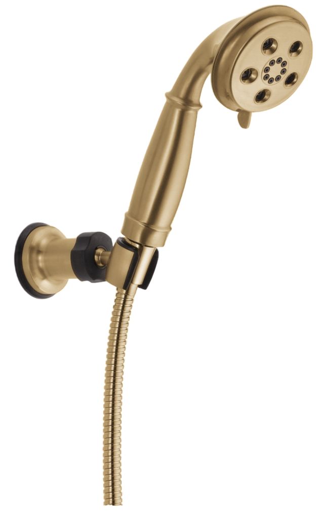 Delta Universal Showering Champagne Bronze H2Okinetic® 3-Setting Adjustable Wall Mount Hand Shower-0