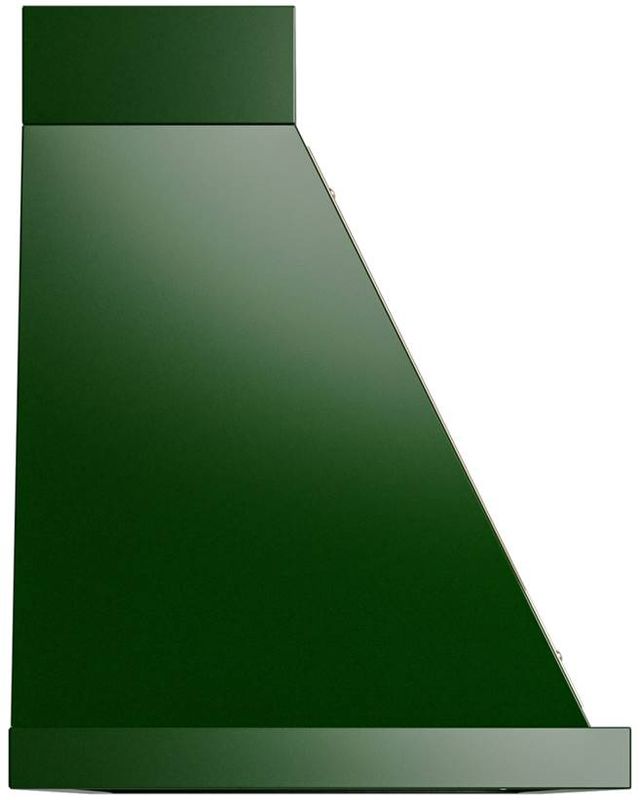 Ilve® Nostalgie II Noblesse 60" Emerald Green Wall Mounted Range Hood with Copper Trim-2