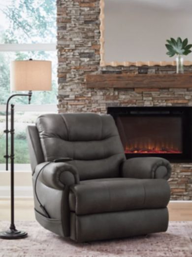 Signature Design by Ashley® Revived and Restored Granite Power Lift Recliner-2