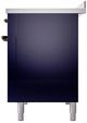 Ilve® Nostalgie II Noblesse 48'' Midnight Blue Pro Style Induction Range with Burnished Trim-3