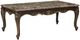 Homelegance® Balthasar Marble Top Cocktail Table with Cherry Base-0