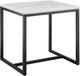 Magnussen Home® Torin White Marble End Table with Matte Black Base-0