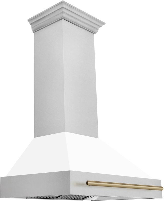 ZLINE Autograph Edition 36" White Matte Wall Mounted Range Hood-0