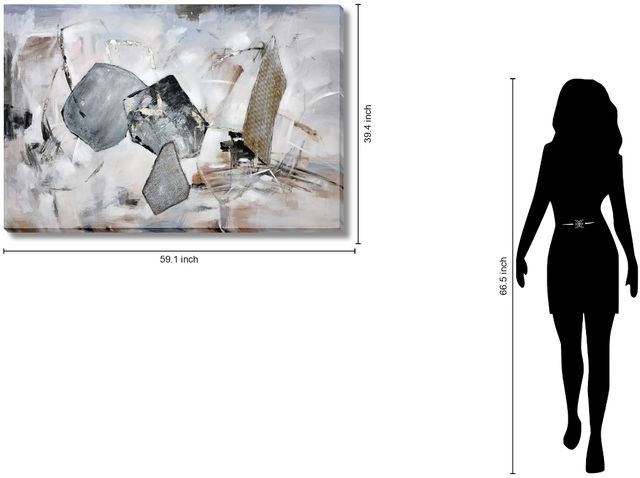 Classy Living Outspoken Platinum Geometry in Motion Wall Art-2