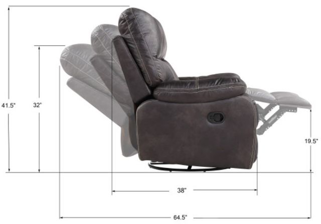 Emerald Home Jessie James Gray Power Reclining Loveseat-2