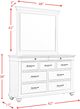 Elements International Slater Medium Grey Dresser and Mirror Set-4